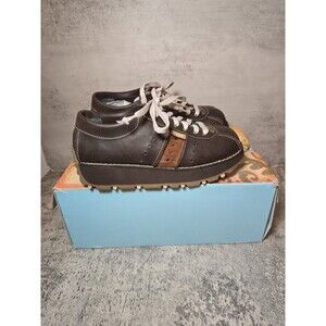 New Y2K Chunky Brown Mudd Shoes Size 7M  Women's NOS With Box Baby Doll Lace
